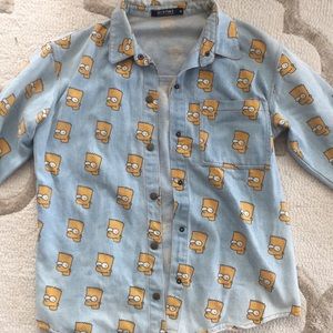 Bart Simpson denim shirt